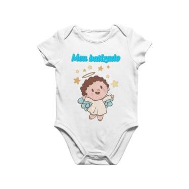 Imagem de Body Bebê Infantil Meu Batizado Amor da Dinda Promovida Madrinha Branc