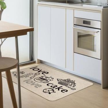 Imagem de 2 Tapete Cozinha Antiderrapante Absorvente Ln  Es 45x65 Vr - IDEALIZA,
