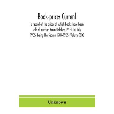 Imagem de Book-prices current; a record of the prices at which books