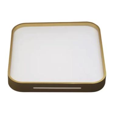 Imagem de Luminária Plafon Quadrado 24w 3 Em 1 - Cor Dourado 110v/220v (Dourado)