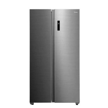 Imagem de Geladeira Side by Side 511L Inverter Cor Inox Conectada Midea, 127