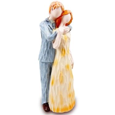 Imagem de FZBHRO Presentes de casamento, presentes de noivado, casais, homens, presentes para lista de presentes de casamento, estatuetas de casal recém-casados