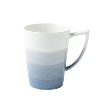 Imagem de Cuiynice Caneca (empréstimo) Caneca de cor gradiente sob o vidrado em forma de xícara de café da manhã xícara de café da manhã caneca de escritório em casa micro-ondas, lava-louças disponível/canecas
