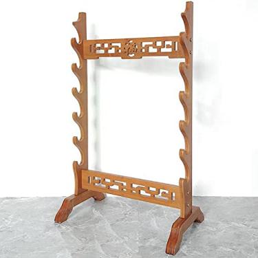 Imagem de Suporte de espada prateleira de armazenamento de espadas de pé de várias camadas, suporte para armas de espada, suporte para espadas e katanas, prateleiras para armas de 5/6/8/9/10 andares, cabide de