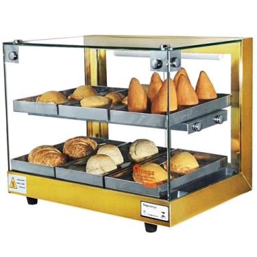 Imagem de Estufa Beta para salgados 6 bandejas Dupla Dourada - 127V - Omega