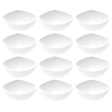 Imagem de 12 Bowls Trio Brancos Cumbucas Grandes 500ml Plástico Sopas Caldos Salada Crippa