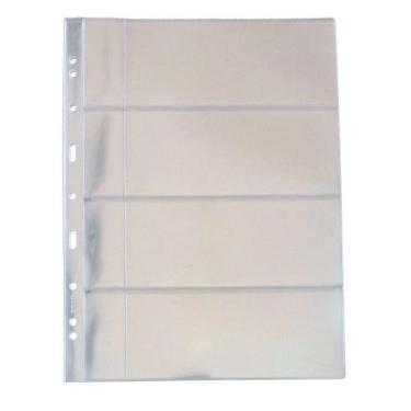 Imagem de Kit 10 Folhas Cédulas Acetato 4 Div 32x24cm com porta etiquetas - 3BZN