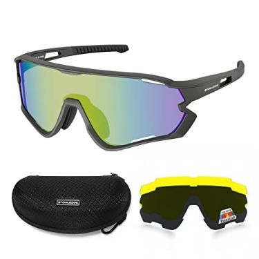 Imagem de Óculos de Ciclismo, TR90 Armação Inquebrável Polarizada Anti-UV400 Óculos de Sol Esportivos HB511 Bn-REVO Dourado