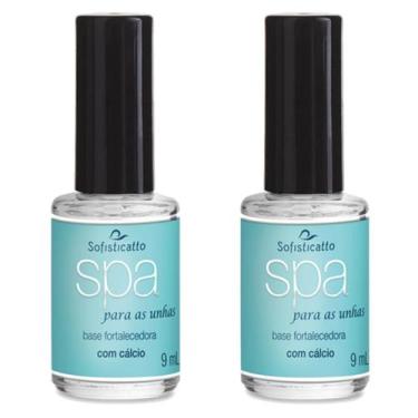Imagem de Kit 2 Esmalte Base Fortelece Unha com Calcio Evita Quebrar - Sofistica