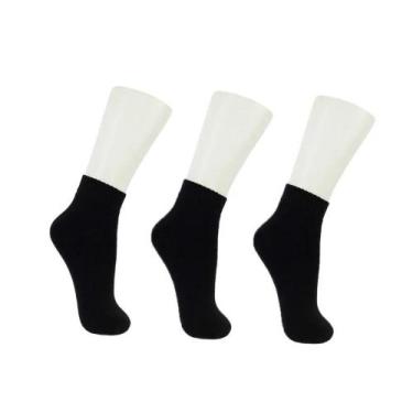 Imagem de Kit 03 Pares Meia Sport Cano Longo Perrutextil, Preto