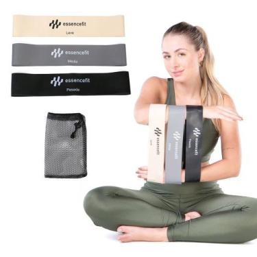 Imagem de Faixas Elástica Exercícios Fisioterapia Yoga Alongamento Pilates Essen