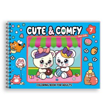 Imagem de Cute & Comfy Super Extra Edição 07 - Livro de Colorir Adulto - Capa Dura Holográfica -...