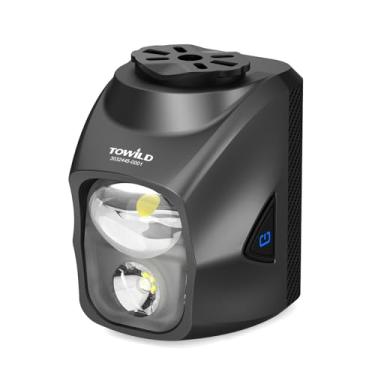Imagem de TOWILD DL1700 Luzes de bicicleta para passeios noturnos, farol de bicicleta super brilhante com fonte de luz dupla de 1700 lm, luz frontal de bicicleta à prova d'água para ciclismo de estrada de