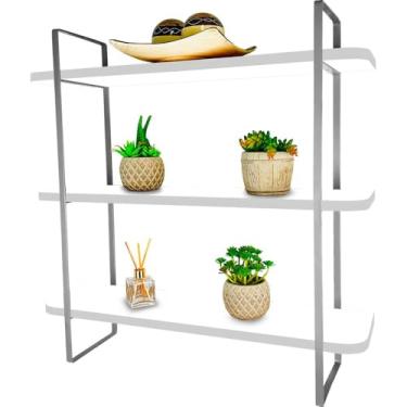 Imagem de Prateleira Nicho De Parede Tripla SLIM Modelo Industrial Decoração Sala Quarto