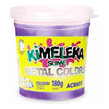 Imagem de Slime Kimeleka Metalica Acrilex 180g Art Kids, Violeta metalico