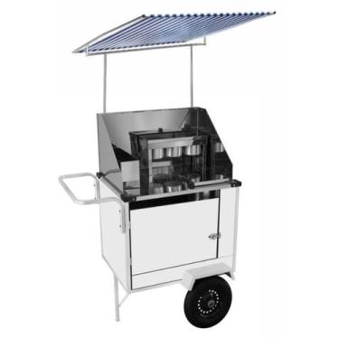 Imagem de Carrinho de Cachorro Quente com Toldo e Rodas Pneumáticas Cefaz