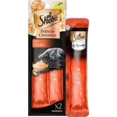 Imagem de Sheba Petisco Cremoso Para Gatos Sabor Atum 2 Tubos 24G