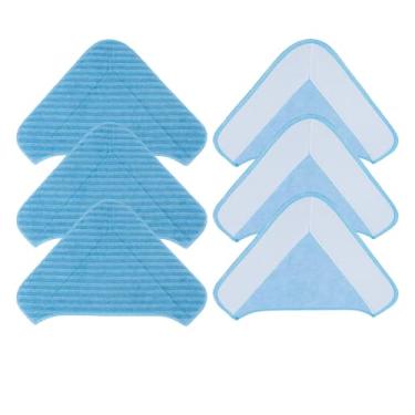 Imagem de Pacote com 6 almofadas de esfregão triangular para limpador a vapor PureClean, adequado para PurSteam ThermaPro Elite, compatível com PureClean XL Rolling Steam Cleaner