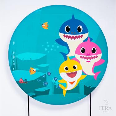 Imagem de Painel Decorativo para Festa 1,50x1,50 metros Vesti Fácil com Elástico Baby Shark- Fera Print