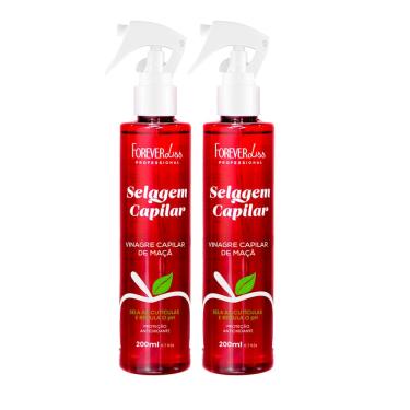 Imagem de Kit com 2 Vinagre Capilar de Maçã Forever Liss 200ml