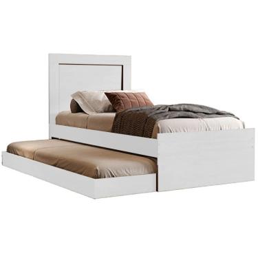 Imagem de Cama Luara Com Cama Auxiliar Solteiro Cambel Cor Branco
