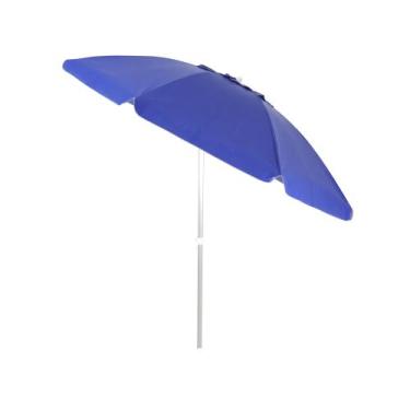 Imagem de Guarda-Sol Articulado em Bagum e Haste de Alumínio de 2,40m Azul Royal