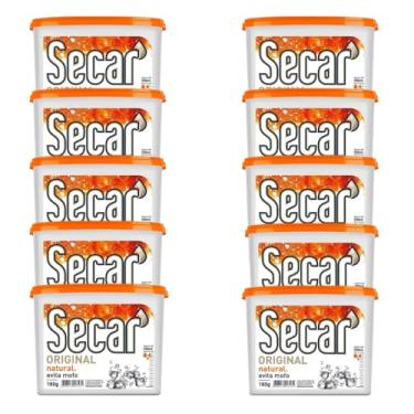 Imagem de Kit Com 10 Evita Mofo Secar 180g Antimofo Guarda Roupas Armários Closet Gaveta Despensa Umidades Bolor Fungos Bactérias Mau Cheiro (10, Natural)