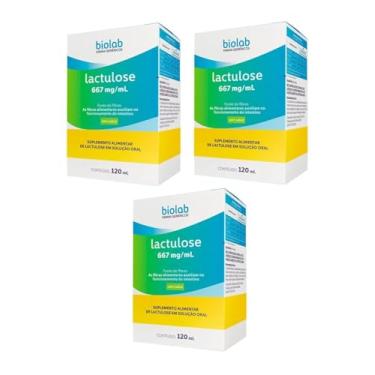 Imagem de Kit 3 Suplemento Alimentar Lactulose 120Ml
