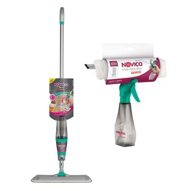 Imagem de Kit Limpa Vidros Borrifador E Mop Spray Mágico Com Cabo Spray Noviça Bettanin