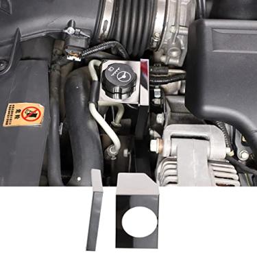 Imagem de JONKOKO Tampa Lateral Do Compartimento Motor Em Aço Inoxidável Para Corvette C6 2005-2013, Acabamento Capô, Defletor De Bateria, Caixa Fusíveis, Canal Guia, Acessórios O Interior (Tampa Bujão Reserv