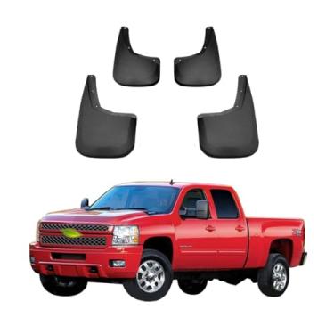 Imagem de 4 Pces Para-Lamas para Automóveis, Protetor de Lama Resistente do Respingo Plástico de Proteção Reforçada compatível com Chevrolet Silverado 1500 2500 3500 2001 2002 2003 2004 2005-2014