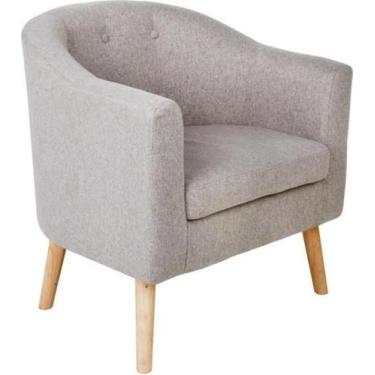 Imagem de Poltrona Lucia Cinza Claro Tecido 70X75X65 Cm Roma - Just Home Collect