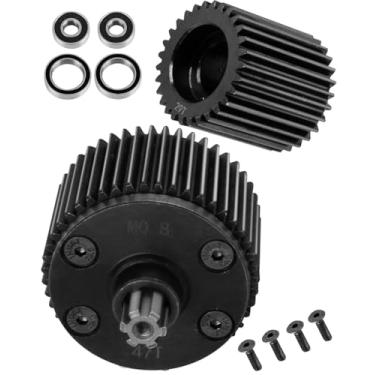 Imagem de BRCatWPark Steel Differential Case Idler Gear Set w/Bearing Upgrades Part for 1/10 Gorgon 2WD/Fury 2WD/Vorteks 2WD (RTR),RC Rear Gearbox Diff Set Hops up,Replace ARA311071,ARA311095