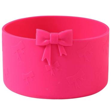 Imagem de HIUSITY Bota de silicone Bow para Owala 947 ml, capa protetora antiderrapante para acessórios de garrafas de água de aço inoxidável FreeSip, Twist e Flip, pode ser lavado na lava-louças e livre de BPA