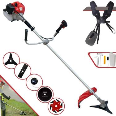 Imagem de Roçadeira Profissional À Gasolina Anmax CG430P-TB 2HP 43cc 9.000rpm Com Carretel e Lâmina 2 Pontas + Faca 3 Pontas + Faca 6 Pontas + Disco 80 Dentes