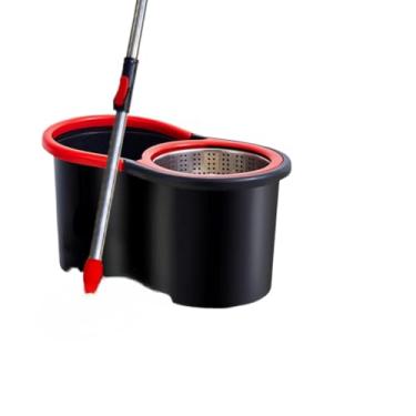 Imagem de Mop C/Cabo de 140 cm + 2 Refis - 8 Litros Cesto Em Inox - Balde Centrífuga (Vermelho (C/Cabo de 110 cm))