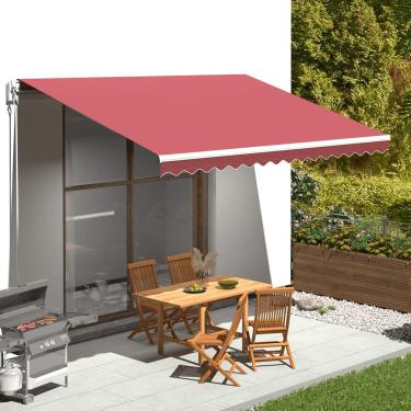 Imagem de Toldo Cobertura De Substituição Para Toldo Substituição De Toldo Tecido Proteção Solar Toldo Toldo Tecido De Substituição Com Valance Sem Moldura, Burgundy red, 450 x 300 cm