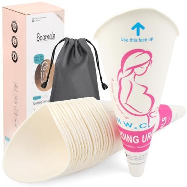 Imagem de Luxiv Dispositivo de Urinação Feminino Descartável, Pacote com 20 Funil Urinal Portátil Feminino Externo Pee Cup Papel Impermeável Pee Descartável Copos Feminino Urnail para Acampamento, Caminhadas, Ferida, Grávida