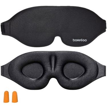 Imagem de Tapa Olho Para Dormir Mascara De Dormir 3D Preto Confortável Venda Sono Tampão Tampa Olhos