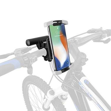 Imagem de Suporte universal para celular de bicicleta Ibera, suporte de telefone de bicicleta ajustável, suporte de telefone com braçadeira de haste para iPhone XS/8/8 Plus, Samsung Galaxy S9 Note, celular abaixo de 6,4 polegadas, Suporte com haste