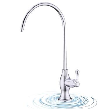 Imagem de Avola Torneira de filtro de água de cozinha de latão sólido cromada, torneira RO de osmose reversa de água filtrada de latão sólido para pia de cozinha, torneira de água potável sem lacuna de ar