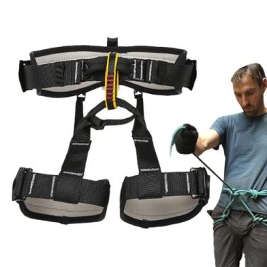 Imagem de Arnês de Escalada Homem - Arnês Ajustável de Proteção Contra Quedas,Equipamento Antqueda para Resgate Tirolesa Caça Montanhismo Interior e Exterior