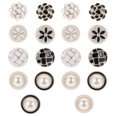 Imagem de EXCEART 20 Peças De Fivela Anti-Exposição Indesejada Para Costura, Colarinho Feminino, Lapela, Alfinete, Strass, Botão Cobertura, Broche Pérola, Cardigan, Ferro Segurança, Botões Plástico Roupas Faç