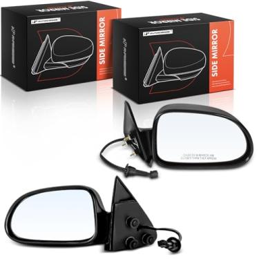 Imagem de A-Premium Par (2) espelhos retrovisores elétricos do lado do motorista e do passageiro compatível com Dodge Durango 2001-2003, Dakota 2001-2004 - espelho retrovisor externo preto não aquecido, não