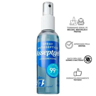 Imagem de Álcool Spray Antisséptico Original 120ML com Clorexidina Asseptgel Pro
