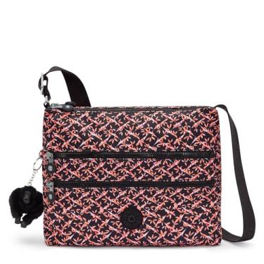 Imagem de Kipling Bolsa tiracolo feminina Alvar, superleve, durável, bolsa de ombro de nylon, Buquê dançante, 13''L x 10.25''H x 1.75''D