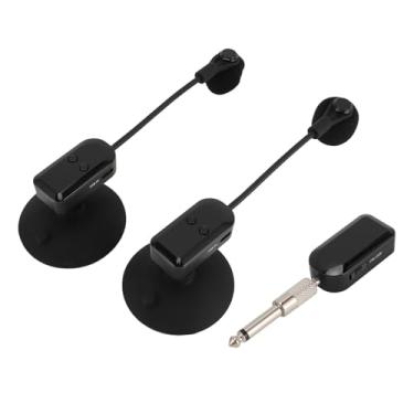 Imagem de VBESTLIFE Microfone Saxofone Sem Fio, 2,4g Sem Fio 360 Rotação Condensadora Omnidirecional Com Montagem de Choque para Gravação de Desempenho do Acorde de Violino de Guitarra