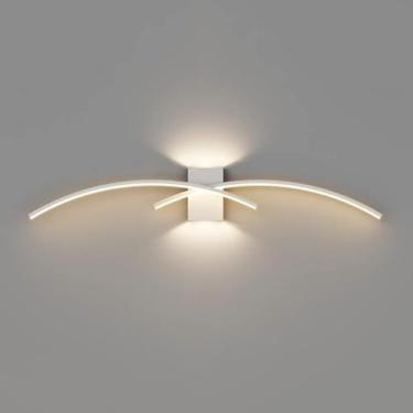 Imagem de Iluminação De Arandela De Parede De Linha Led Lâmpada De Parede Minimalista Arandelas De Parede De Sala De Estar Luzes De Lavagem De Parede Internas Para Decoração De Es, Svart-6000k