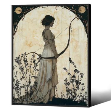 Imagem de Pôster de arte de parede em tela Vintage Greek Mythology Artemis 30x40cm