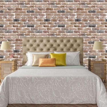 Imagem de Papel De Parede Adesivo Tijolo Lavável Sala Quarto Cozinha